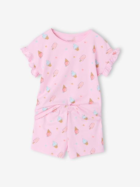 Pack of 2 girls' short-sleeved pyjamas rose - vertbaudet enfant 