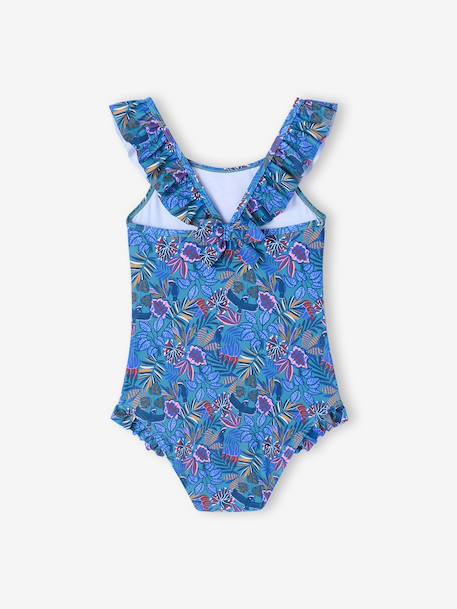 Girl's one-piece swimsuit blue - vertbaudet enfant 