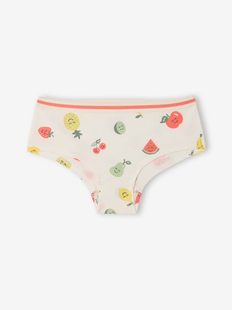 Pack of 5 fruit briefs ecru - vertbaudet enfant 