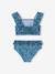 Girl's floral two-piece swimsuit emerald green - vertbaudet enfant 