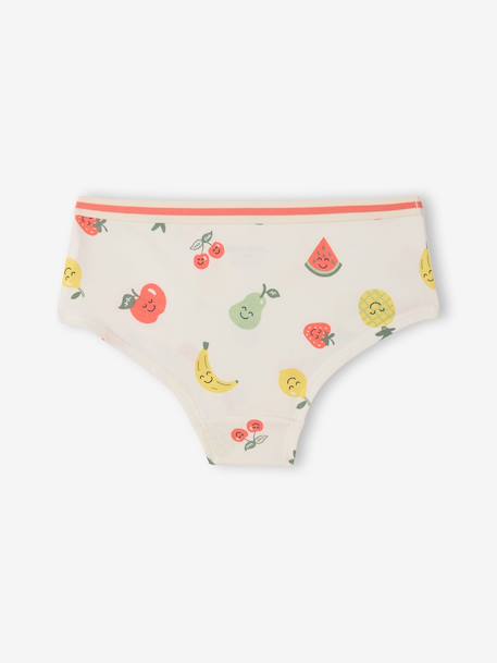 Pack of 5 fruit briefs ecru - vertbaudet enfant 