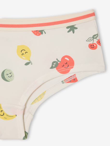 Pack of 5 fruit briefs ecru - vertbaudet enfant 