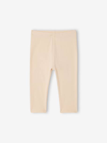 Lot de 2 leggings bébé fille BASICS LOT MARINE GRISE+noix de pécan+ocre - vertbaudet enfant 