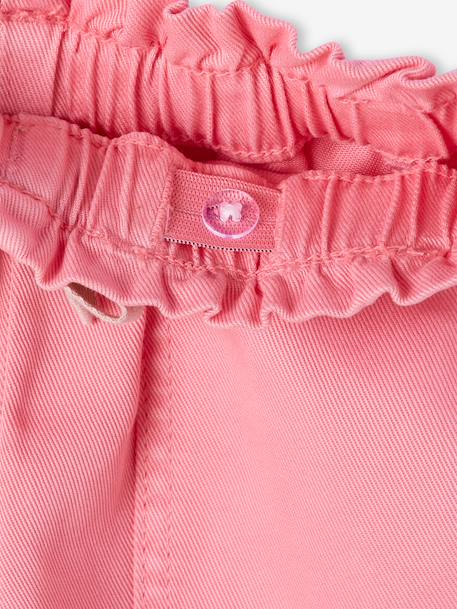 Fluid Paperbag-Style Trousers for Girls coral+khaki+rose - vertbaudet enfant 