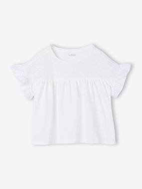 T-shirt fille manches détails brodés - vertbaudet enfant Fille-T-shirt fille manches détails brodés