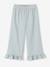 Girl's wide bermuda shorts with frills sage green - vertbaudet enfant 