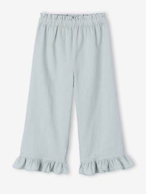 -Pantacourt fille large volants