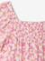 Robe fille à smocks imprimée fleurs rose poudré+vanille - vertbaudet enfant 