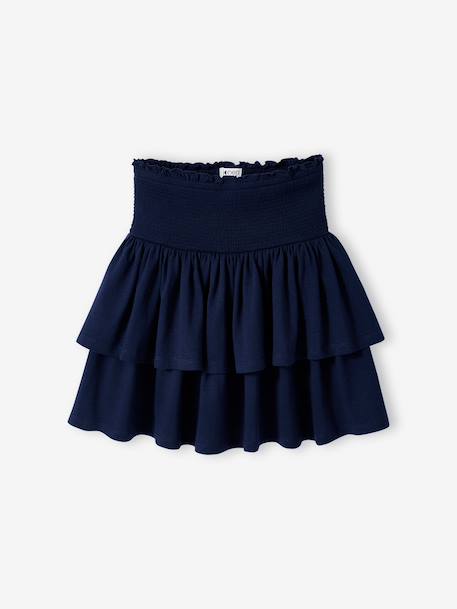 Girl's jersey skort navy blue - vertbaudet enfant 