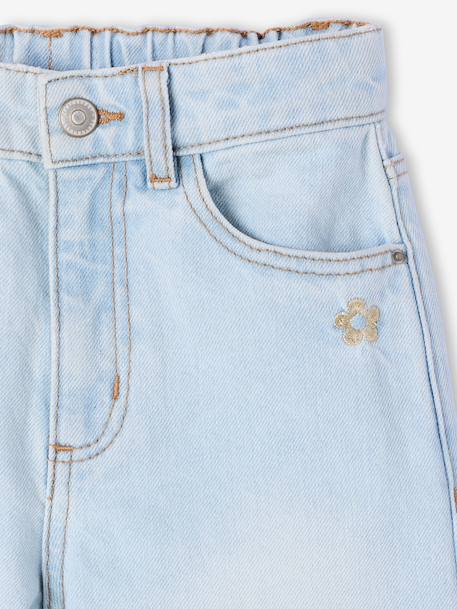 Jean fille large bleu moyen+denim black+denim bleached+denim brut+denim gris+stone - vertbaudet enfant 