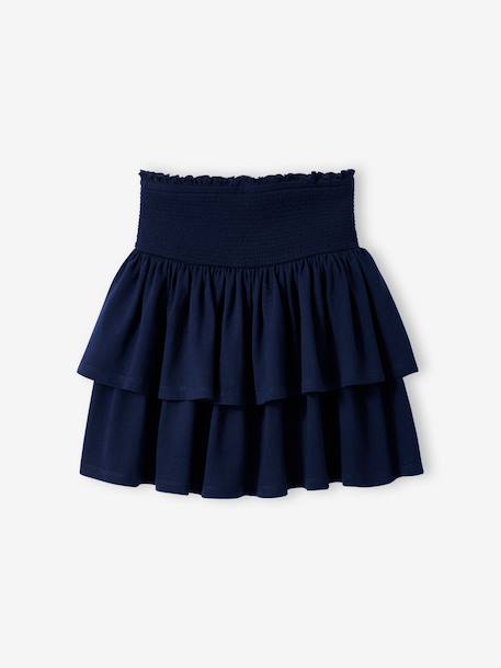 Girl's jersey skort navy blue - vertbaudet enfant 