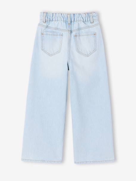 Wide Leg Jeans for Girls black denim+bleached denim+brut denim+denim grey+medium blue+stone - vertbaudet enfant 