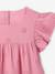 Cotton Gauze Dress with Embroidered Flowers, for Girls coral+old rose+pale blue+pastel yellow+sage green+vanilla - vertbaudet enfant 