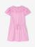 Girls' dress with English embroidery details coral+lilac+mauve+pale blue+sage green - vertbaudet enfant 