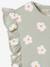 Girl's short-sleeved t-shirt with frills navy blue+sage green - vertbaudet enfant 
