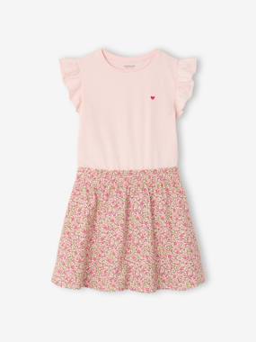 -Robe fille effet 2 en 1 