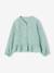 Girl's cotton gauze shirt aqua green+pale pink - vertbaudet enfant 