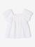 Cotton muslin ruffled blouse ecru - vertbaudet enfant 