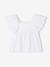 Cotton muslin ruffled blouse ecru - vertbaudet enfant 
