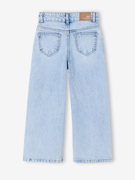 Wide-Leg MorphologiK Jeans for Girls, Medium Hip deep blue+light blue+medium blue - vertbaudet enfant 