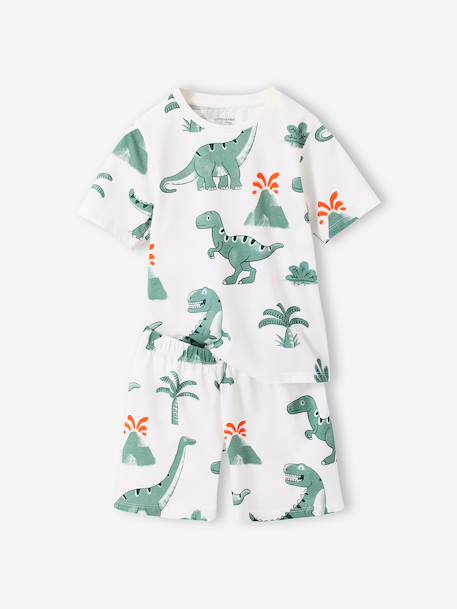 Pack of 2 dinosaur playsuit pyjamas for boys sage green - vertbaudet enfant 