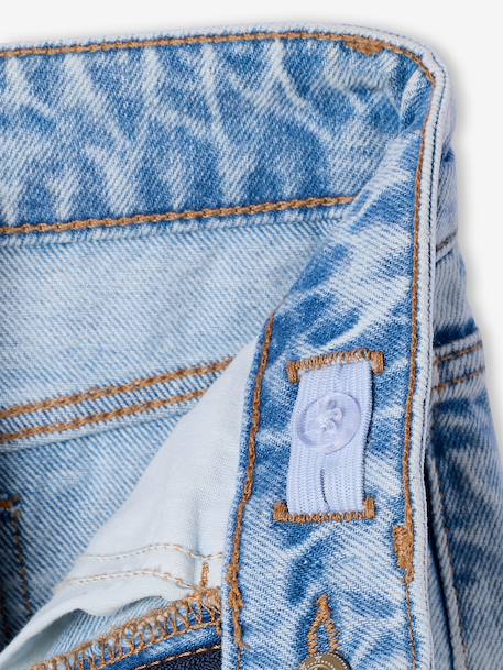 NARROW Hip, MorphologiK Wide-Leg Jeans for Girls deep blue+light blue+medium blue - vertbaudet enfant 