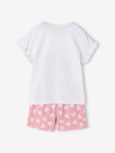 Girls' Lilo & Stitch cotton pyjama shorts sweet pink - vertbaudet enfant 