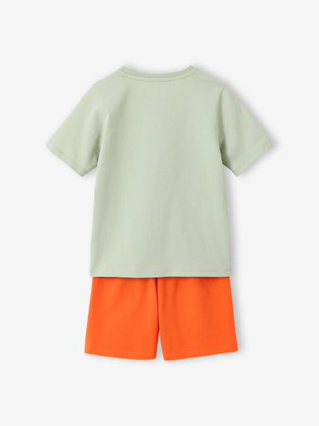 Pack of 2 dinosaur playsuit pyjamas for boys sage green - vertbaudet enfant 