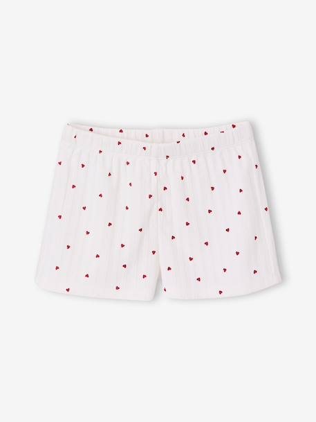 Girl's cotton pyjama short set with cami top ecru - vertbaudet enfant 