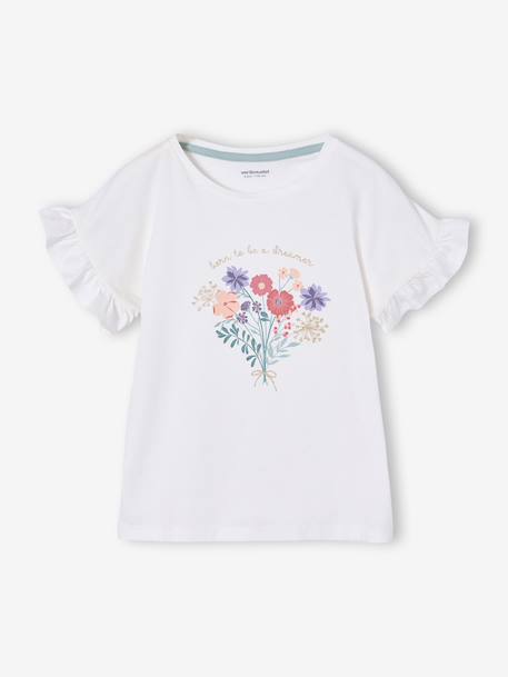 Pack of 2 girls' short-sleeved cotton pyjama shorts ecru - vertbaudet enfant 