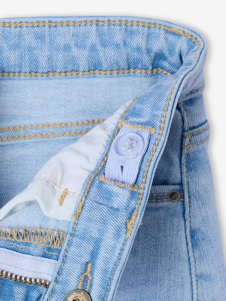 WIDE Hip, Slim Leg MorphologiK Jeans, for Girls bleached denim+deep blue+denim grey+grey+medium blue - vertbaudet enfant 