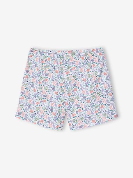 Pack of 2 girls' short-sleeved cotton pyjama shorts ecru - vertbaudet enfant 