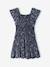 Smocked print dress navy blue - vertbaudet enfant 