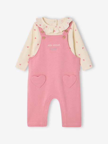 Ensemble salopette bébé fille rose - vertbaudet enfant 