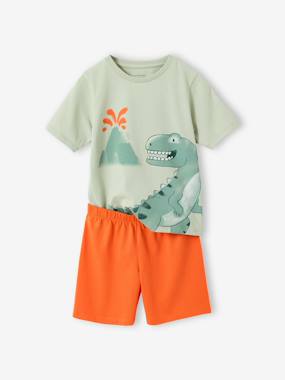 Lot 2 pyjashort garçon dinosaure - vertbaudet enfant Garçon-Lot 2 pyjashort garçon dinosaure