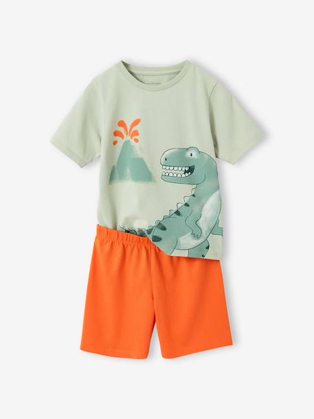Pack of 2 dinosaur playsuit pyjamas for boys sage green - vertbaudet enfant 
