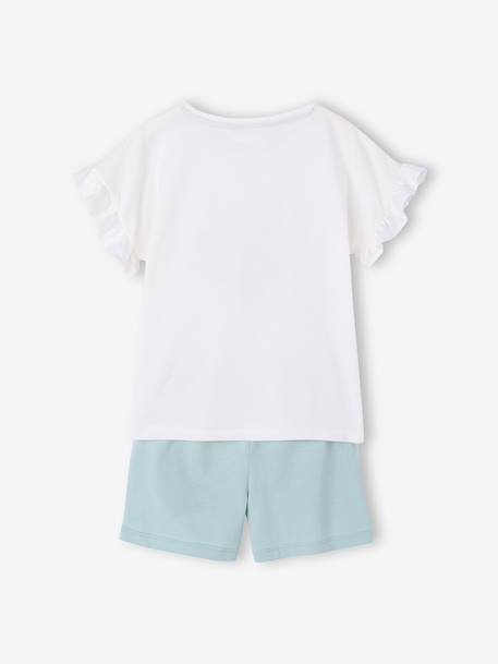 Pack of 2 girls' short-sleeved cotton pyjama shorts ecru - vertbaudet enfant 