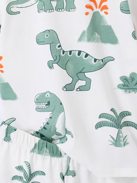 Pack of 2 dinosaur playsuit pyjamas for boys sage green - vertbaudet enfant 