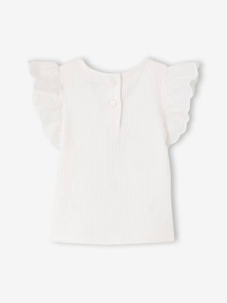 T-shirt bébé fille manches courtes blanc - vertbaudet enfant 