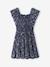Smocked print dress navy blue - vertbaudet enfant 