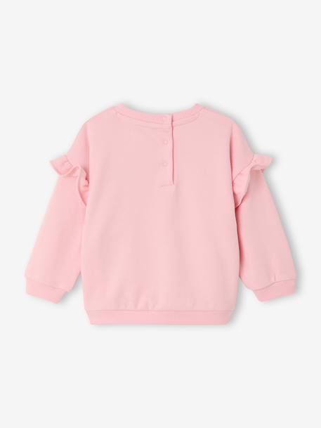 Girl's long-sleeved sweatshirt pale pink - vertbaudet enfant 