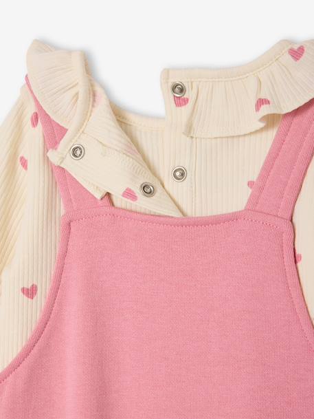 Girl's dungaree set rose - vertbaudet enfant 