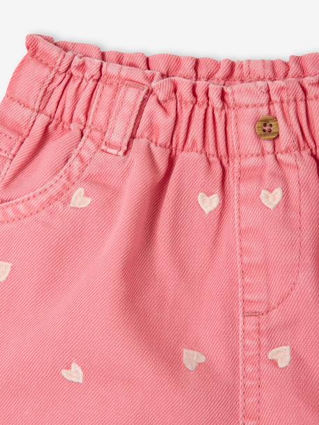 Embroidered baby girl's shorts sweet pink - vertbaudet enfant 