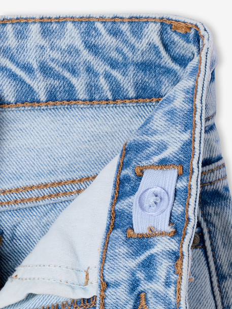 Wide-Leg MorphologiK Jeans for Girls, Medium Hip deep blue+light blue+medium blue - vertbaudet enfant 