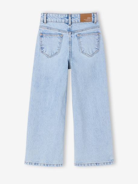 NARROW Hip, MorphologiK Wide-Leg Jeans for Girls deep blue+light blue+medium blue - vertbaudet enfant 