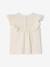 Baby Girls’ Broderie Anglaise Cotton T-Shirt ecru+rose - vertbaudet enfant 