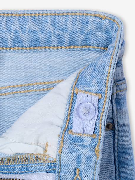 MEDIUM Hip, Slim Leg MorphologiK Jeans, for Girls bleached denim+deep blue+grey+medium blue - vertbaudet enfant 