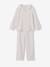 Girls' floral cotton muslin pyjamas ecru - vertbaudet enfant 