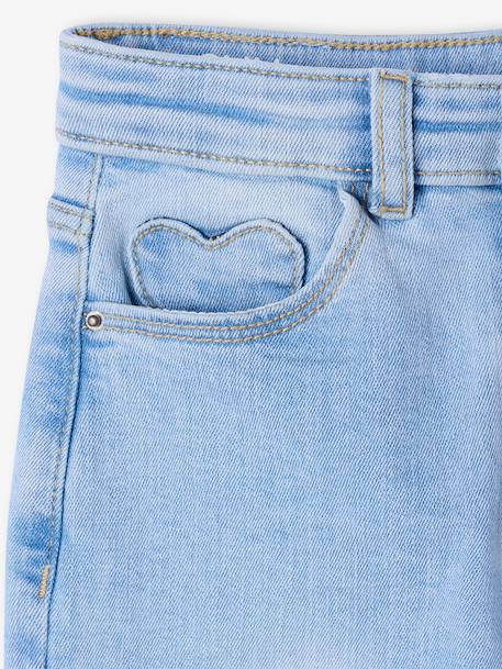MEDIUM Hip, Slim Leg MorphologiK Jeans, for Girls bleached denim+deep blue+grey+medium blue - vertbaudet enfant 
