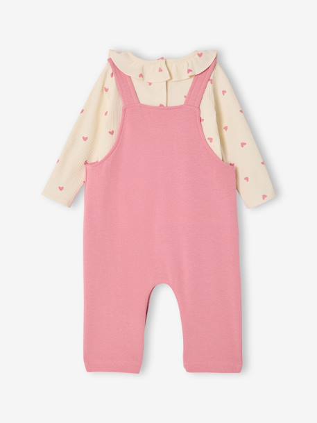 Girl's dungaree set rose - vertbaudet enfant 